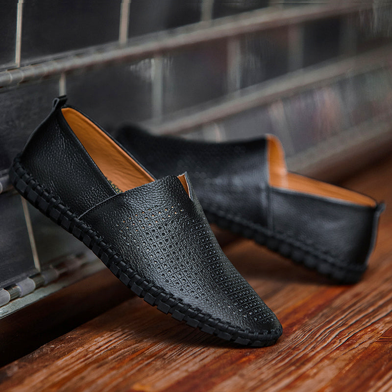 Handgefertigte Freizeitschuhe aus echtem Leder für Herren – Übergrößen 38–50 | Wahlweise mit atmungsaktivem oder festem Obermaterial | 955-1 