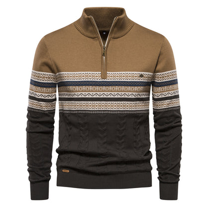 Men's Warm Winter Cotton Sweaters Ethnic Patterns Casual Sweater | M316