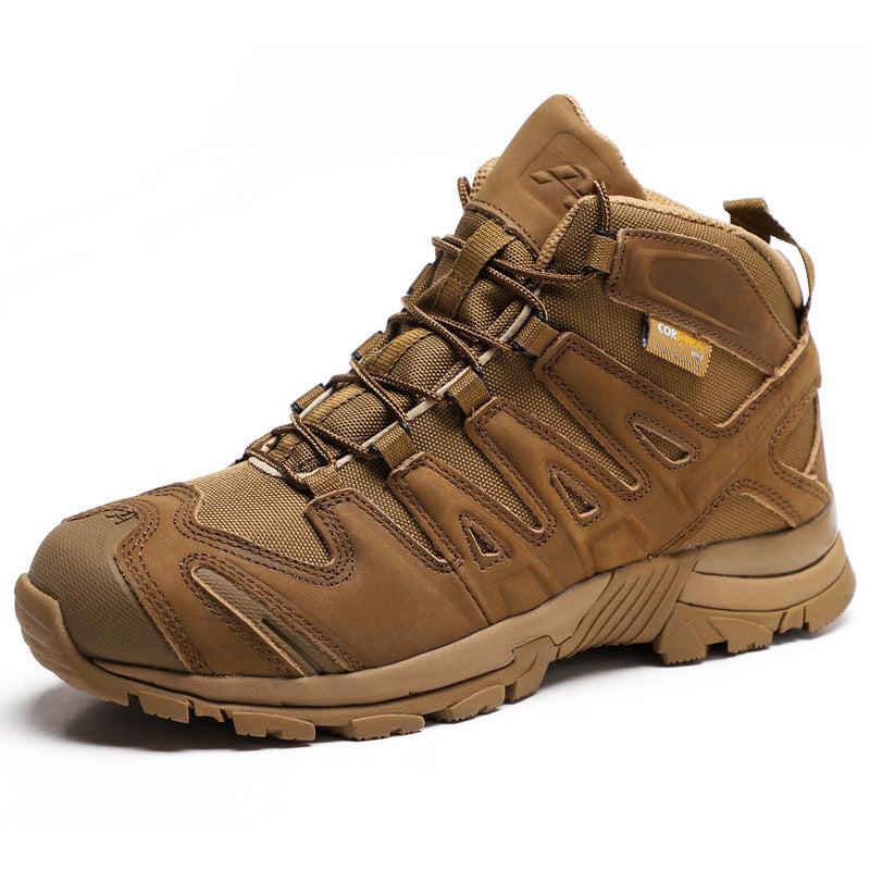 Mid-Low Tactical Combat Boots | Outdoor Desert Hiking Shoes for Men & Women | All-Terrain Camping Trekking Footwear | 054