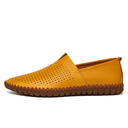 Handgefertigte Freizeitschuhe aus echtem Leder für Herren – Übergrößen 38–50 | Wahlweise mit atmungsaktivem oder festem Obermaterial | 955-1 