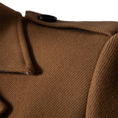 Trench-coat croisé en laine de qualité supérieure pour homme, manteau d'hiver chaud | JK108 