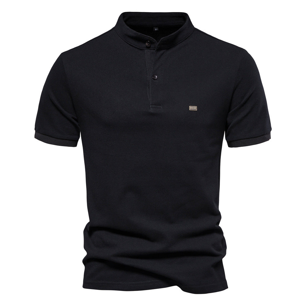 Herren Casual Stehkragen Kurzarm Hochwertiges Sommer Polo T-Shirt | PL205 