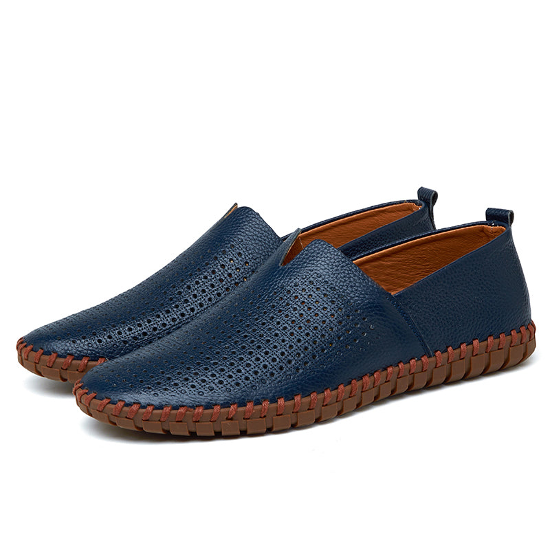 Handgefertigte Freizeitschuhe aus echtem Leder für Herren – Übergrößen 38–50 | Wahlweise mit atmungsaktivem oder festem Obermaterial | 955-1 