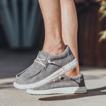Freizeitschuhe aus Segeltuch für Herren – DUDE-Style, rutschfeste Sneaker für den Alltag | 8802 
