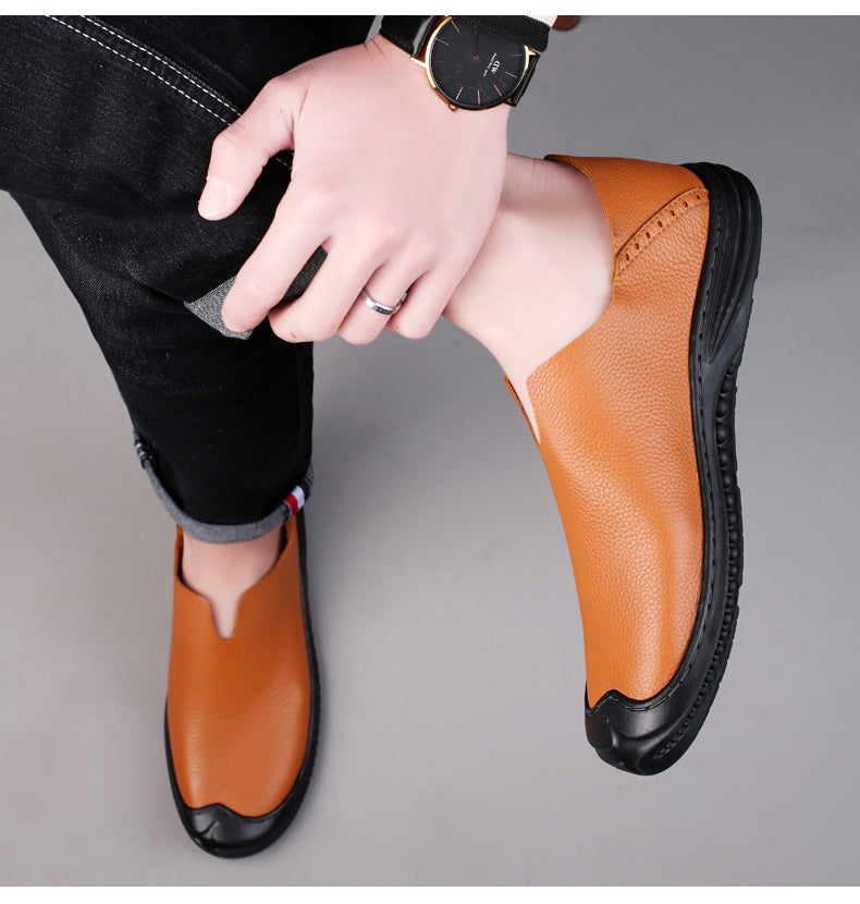 Men's Loafer Shoes Casual Walking Slip On Loafers Leather Shoes | 2219