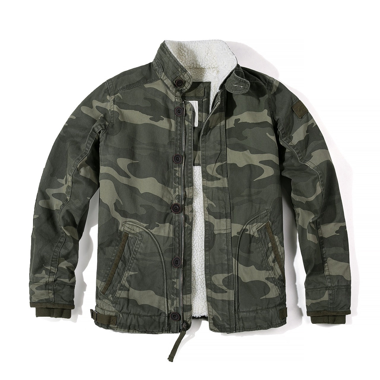 Weiche Premium-Fleecejacke für Herren – Winddichter Camouflage-Outdoor-Mantel mit dickem Plüsch-Innenfutter für ultimative Wärme | 318 