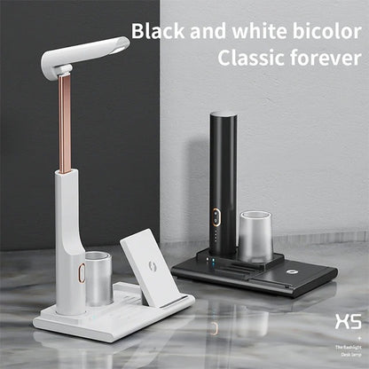 New Wireless Charger Desk Lamp with Pen Holder Multifunctional Lighting & Charging