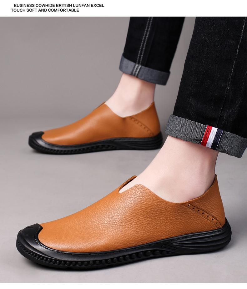 Mocassins pour hommes Chaussures de marche décontractées à enfiler Mocassins en cuir | 2219 