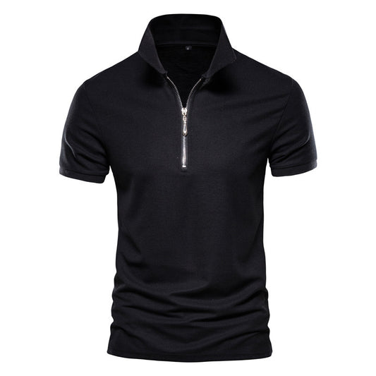 Polo à manches courtes pour homme, décontracté, couleur unie, slim, de haute qualité | PL05 