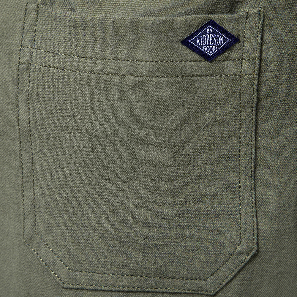 Einfarbiges Slim Fit Besticktes Kurzarm-Freizeithemd für Herren | SH690 