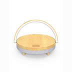 4-in-1-Nachttischlampe mit kabellosem Ladegerät, dimmbarem LED-Bluetooth-Lautsprecher, Telefonhalter und Nachtlicht als Geschenk | Ezvalo 