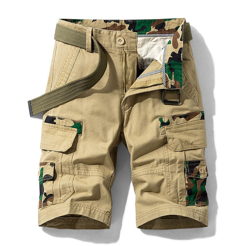 Herren-Schaumstoff-Shorts, elastischer Bund, Baumwolle, leicht, schnelltrocknend, Wander- und Arbeitsshorts | 1701 