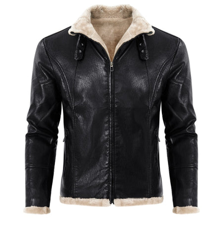 Premium Quality Winter Casual Warm Thick Fur Collar Cotton Leather Jackets | PY916-P90