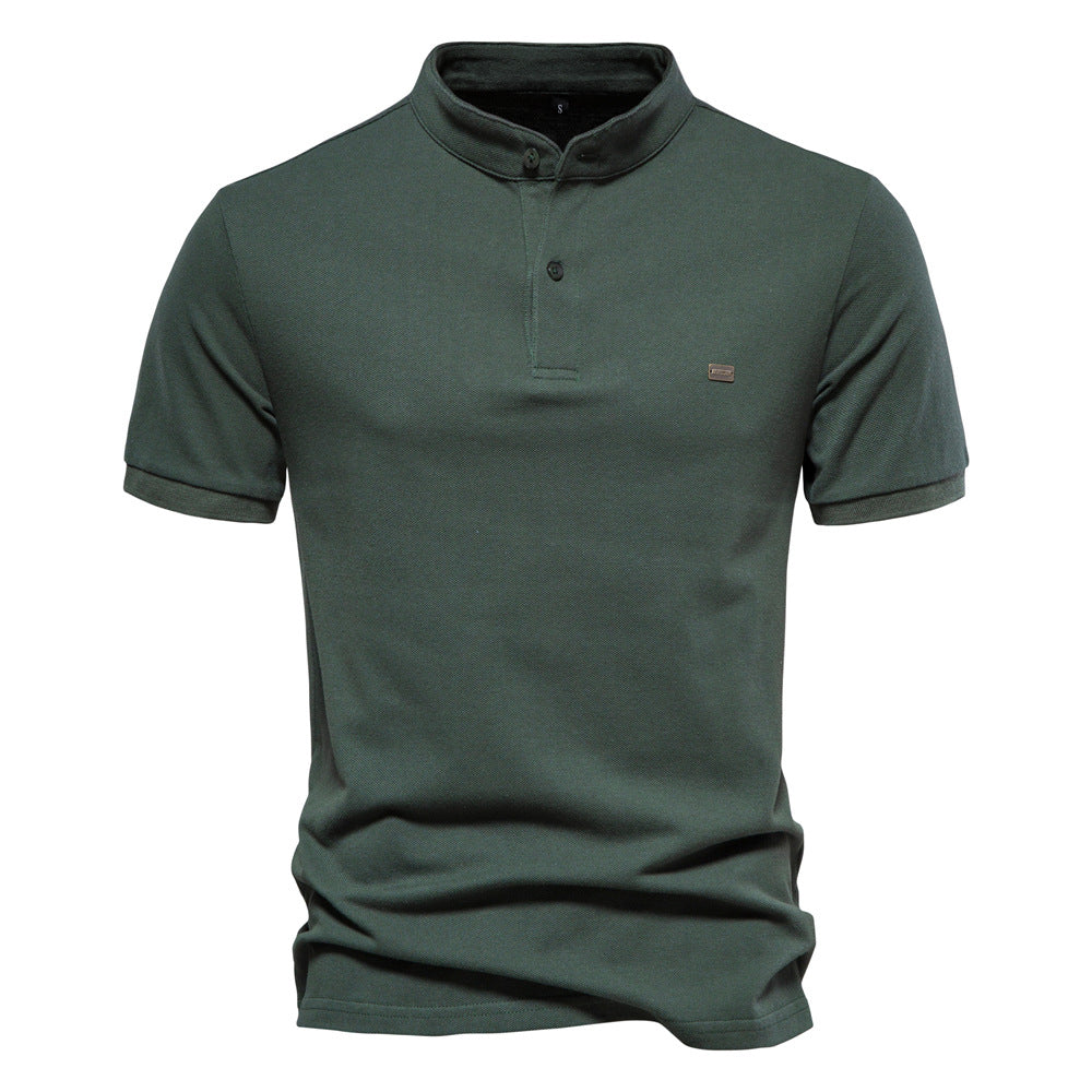 Herren Casual Stehkragen Kurzarm Hochwertiges Sommer Polo T-Shirt | PL205 