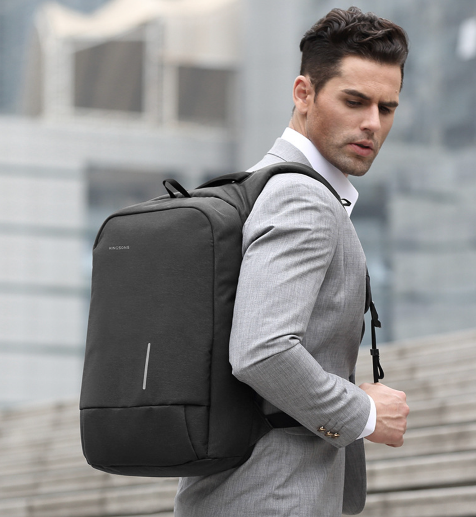 Kingsons KS3149W Diebstahlsicherer Business-Rucksack – USB, TSA-Schloss, wasserdicht | KS3149W 
