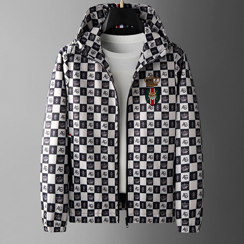 Herren Bomberjacke Jogging Kapuzenmantel Streetwear Slim Casual Dünne Jacke | D208-JK83001 