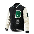 Herren-Winter-Baseballjacke aus Wolle mit Farbblockierung, lässiger und stylischer Modemantel | 77162 