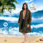 Unisex-Allwetter-Trockenmantel mit Kapuze und Camouflage-Muster – Wasserdichter, winddichter Schwimmparka mit Handtuchfutter | BCM022 