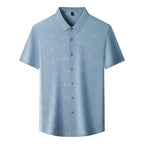 Herren Sommer Jacquard Strickcardigan – Leichtes &amp; Atmungsaktives Kurzarmshirt | 2568 