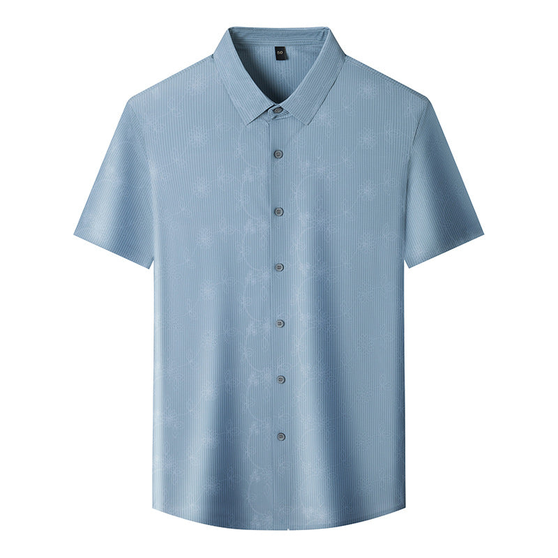 Herren Sommer Jacquard Strickcardigan – Leichtes &amp; Atmungsaktives Kurzarmshirt | 2568 