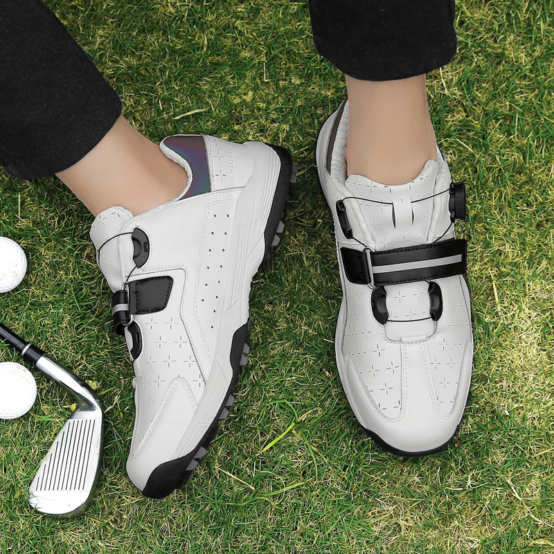 Herren Golfschuhe Bequeme Schnellschnürung Outdoor Sneakers | F9965