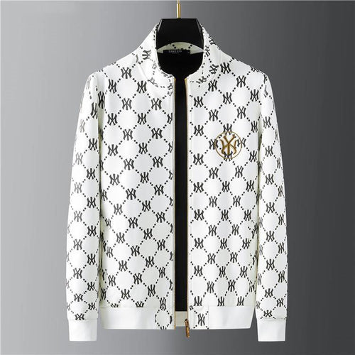 Europäische Luxus-Stickerei-Druck Stehkragen Casual Pullover Jacke | 21049 