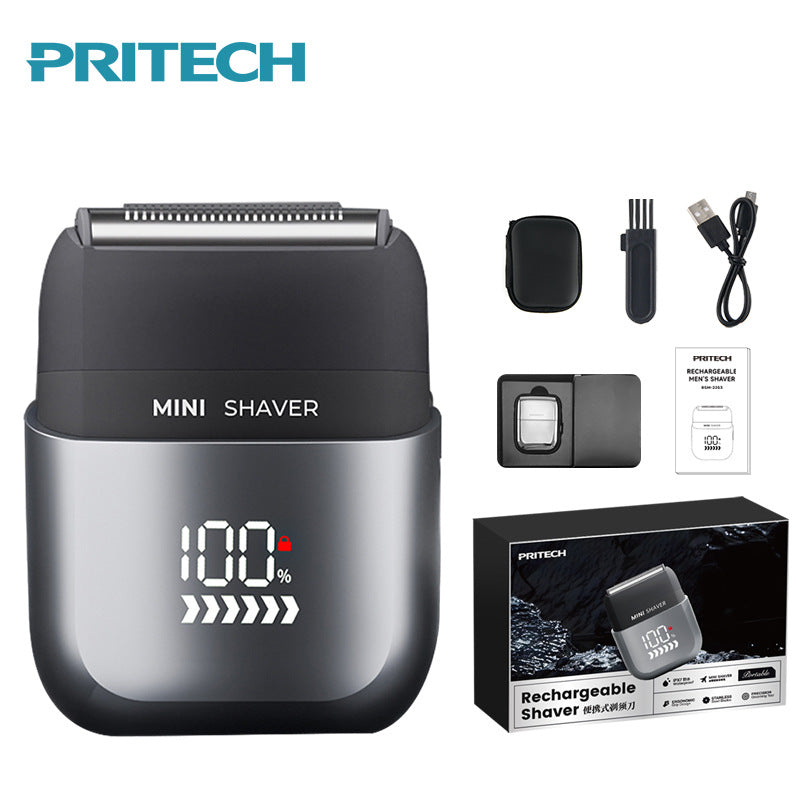 Pritech Tragbarer Mini-Elektrorasierer, wiederaufladbar über USB, wasserdicht, im Taschenformat für Reisende | RSM-2289 