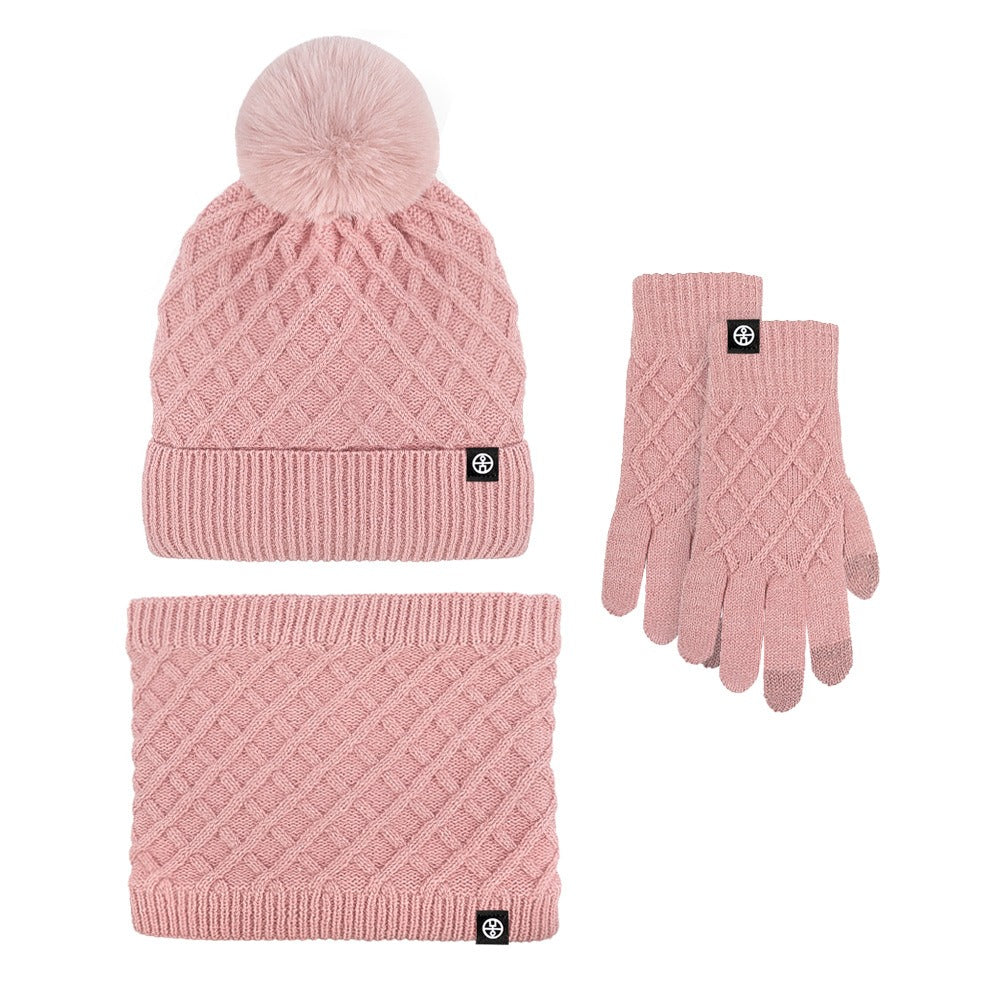 Wintermütze, Mütze, Schal, Handschuhe, Unisex, Winterwärmer, Fleece-gefüttert, Strickmütze, Schal, Handschuhe, Set | 121620 