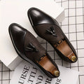 Herren Vintage Slipper mit Quaste, bequeme, rutschfeste Gummisohle, Freizeitschuhe | 1109-58