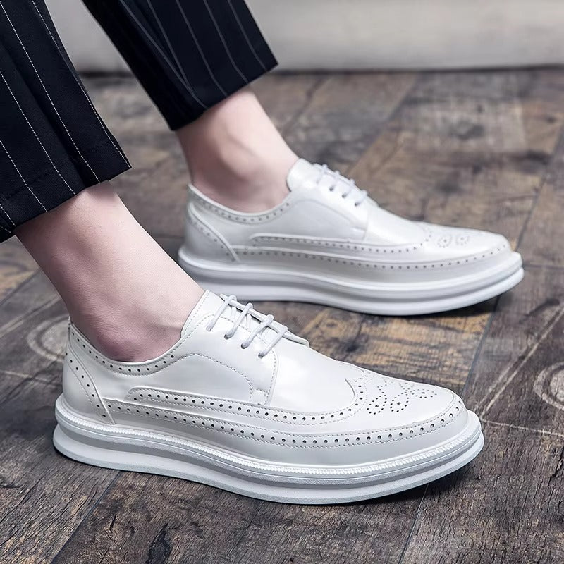 Herren Formelle Lederschuhe Kleid Hochzeit Oxford Brogue Männliche Schuhe Arbeitsstiefel 