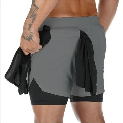 Gemütliche, kurze, sportliche Sportshorts für Herren mit Taschen, elastische Freizeitshorts | DK-858 