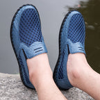Leichte Herren-Loafer aus Rindsleder im Retro-Stil, handgenäht, zum Hineinschlüpfen mit weicher Mesh-Sohle für Outdoor-Reisen | HB3399 