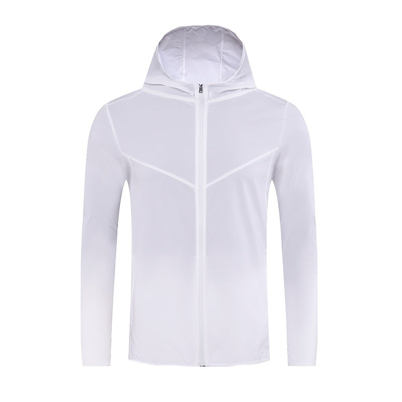 Men Premium Quality Reflective Stripe Sports Running Hooded Top Waterproof Outdoor Windrunner Gym Workout Jackets