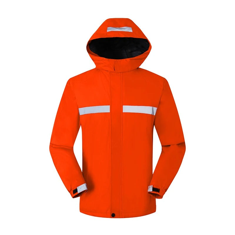 Men's Multi Reflective Strips Work Thick Outdoor Safety Jackets Warm Breathable Walking Cycling Winter Jackets | H2828