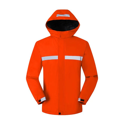 Men's Multi Reflective Strips Work Thick Outdoor Safety Jackets Warm Breathable Walking Cycling Winter Jackets | H2828