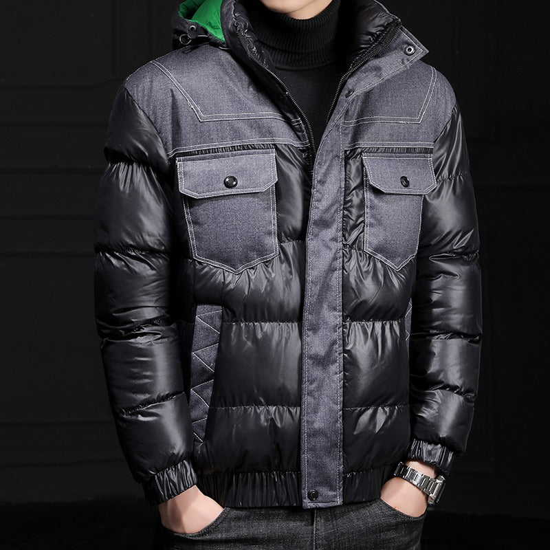 Herren Webjacke Windbreaker Isolierte Kältebeständigkeit Vintage Streetwear Taktische Mäntel Pufferjacke | 7718A 