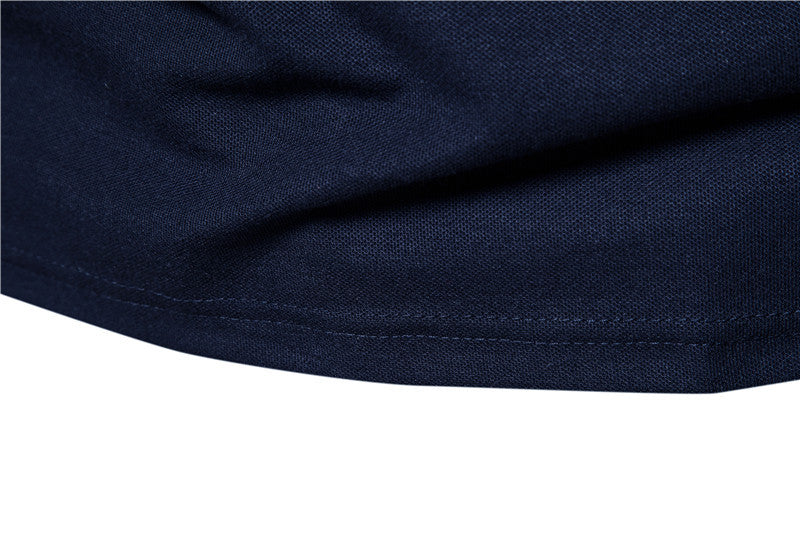 Herrenmode, lässig, einfarbig, kurzärmelig, hochwertiges, schmales Polo-T-Shirt | PL05 