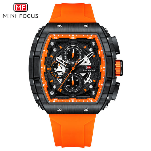 Montres de sport à quartz de luxe pour hommes avec bracelet en silicone et chronographe | MF0399G 