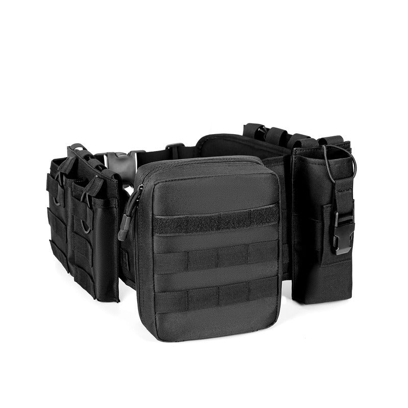 Taktischer Outdoor-Gürtel mit Gurtzeug – Multifunktionale Militär-Hüfttasche | AKM-106