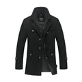 Herren Winter Pea Coat Lässiger Woll-Trenchcoat Einreihige Kurze Wolljacke | 1303 
