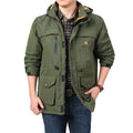 Winter Pufferjacke Plaid Baumwolle Militär Kampf Outdoor Taktischer Parka Mantel mit Kapuze | 086 