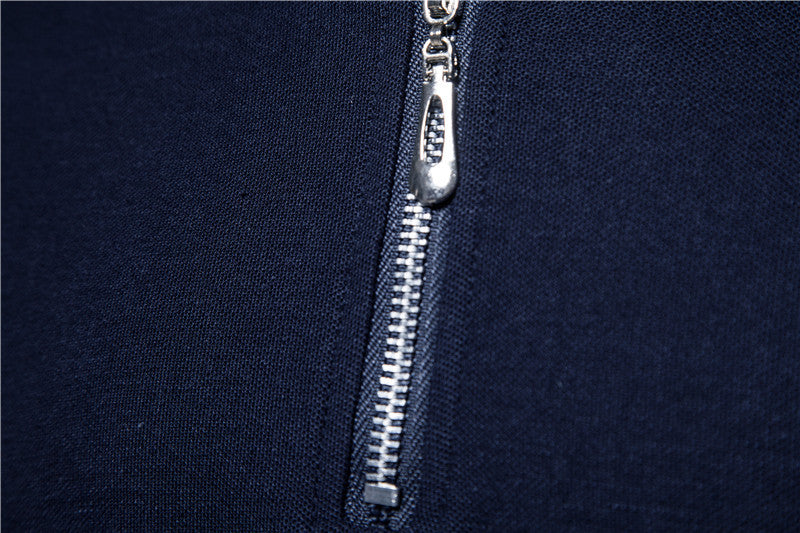 Herrenmode, lässig, einfarbig, kurzärmelig, hochwertiges, schmales Polo-T-Shirt | PL05 