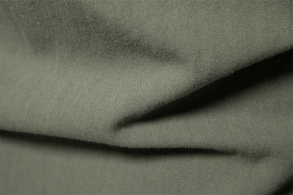 Einfarbiges Slim Fit Besticktes Kurzarm-Freizeithemd für Herren | SH690 