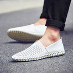 Handgefertigte Freizeitschuhe aus echtem Leder für Herren – Übergrößen 38–50 | Wahlweise mit atmungsaktivem oder festem Obermaterial | 955-1 