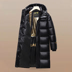 Men's Long Down Jacket – Thick Warm White Duck Down Hooded Parka Winter Coat