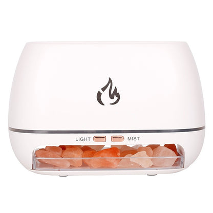 Humidificateurs d'arômes en cristal de sel de l'Himalaya 7 couleurs LED USB portable Fire Flame Aromathérapie Diffuseur d'huiles essentielles | 101 