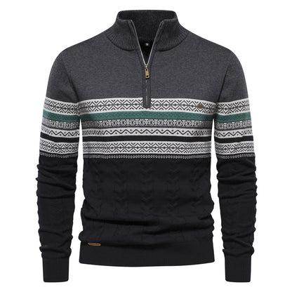 Men's Warm Winter Cotton Sweaters Ethnic Patterns Casual Sweater | M316