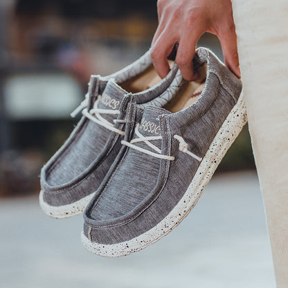 Freizeitschuhe aus Segeltuch für Herren – DUDE-Style, rutschfeste Sneaker für den Alltag | 8802 