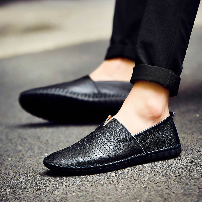 Handgefertigte Freizeitschuhe aus echtem Leder für Herren – Übergrößen 38–50 | Wahlweise mit atmungsaktivem oder festem Obermaterial | 955-1 