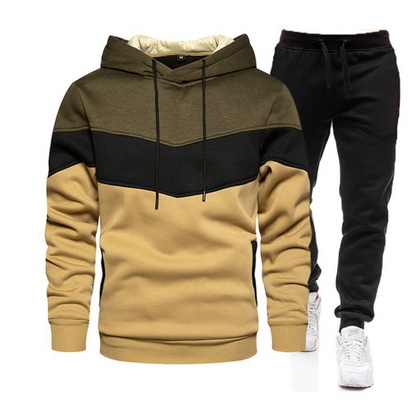 High Quality Gym Outfits Winter Tracksuit Hooded Sweatshirts & Jogger Pants Hoodie Set | 003